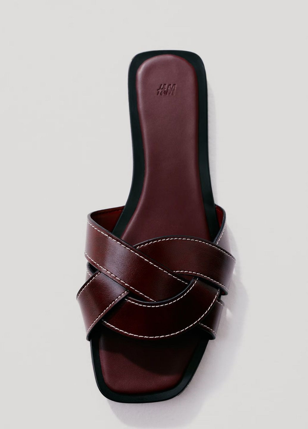 Темно-бордовые слайдеры H&M