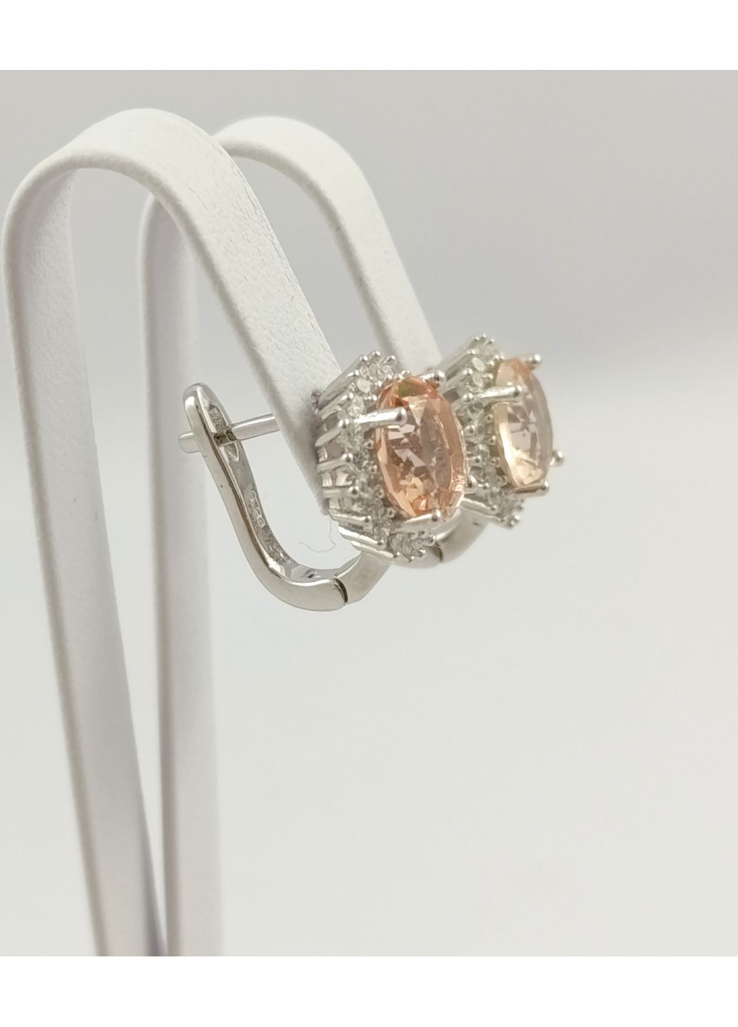 Срібні сережки з морганітом СТ450/ц-мг Shatlen Сережки (356180720)