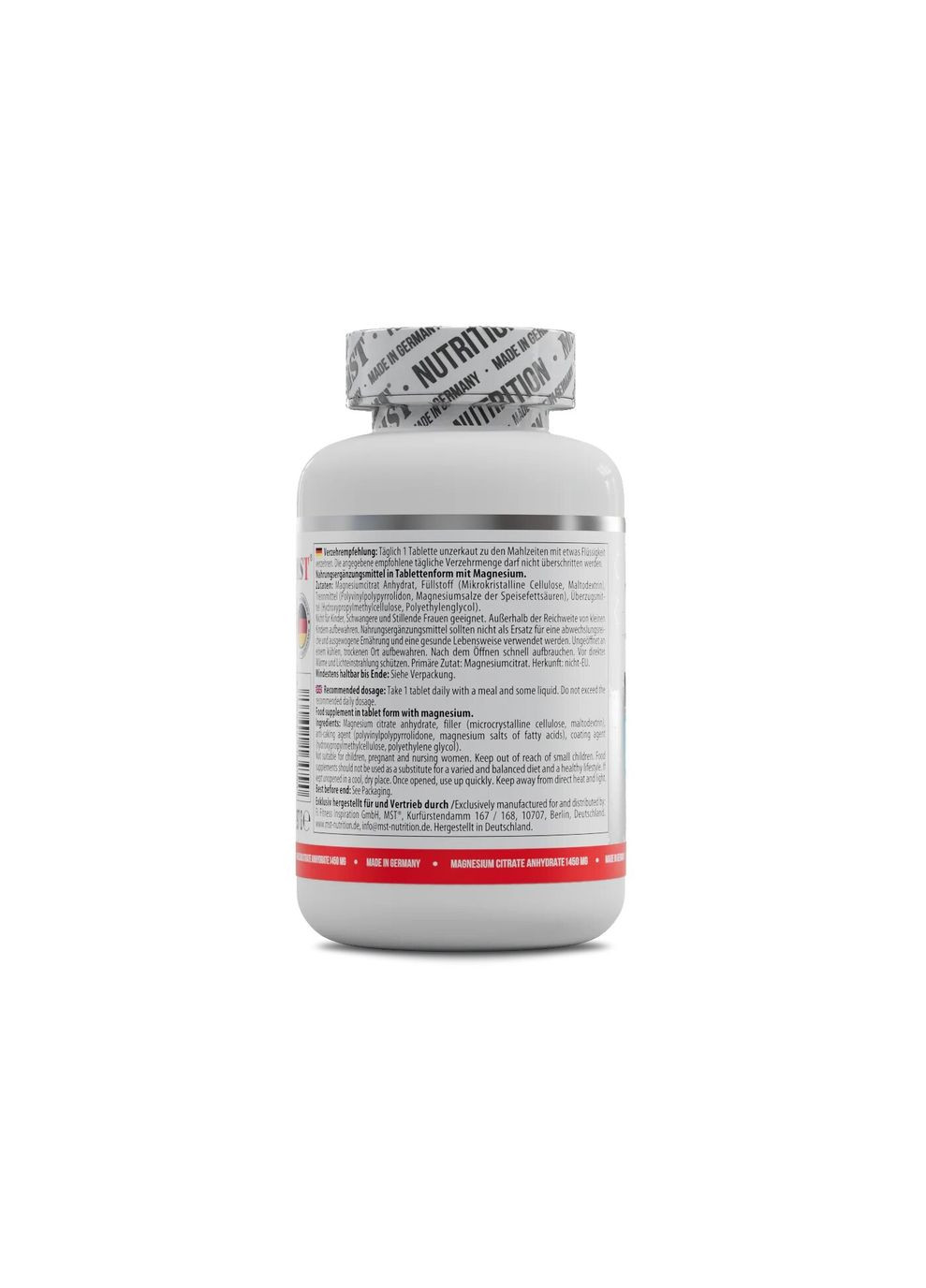 Цитрат магнію Magnesium Citrate 200 mg, 180 таблеток MST (322293799)