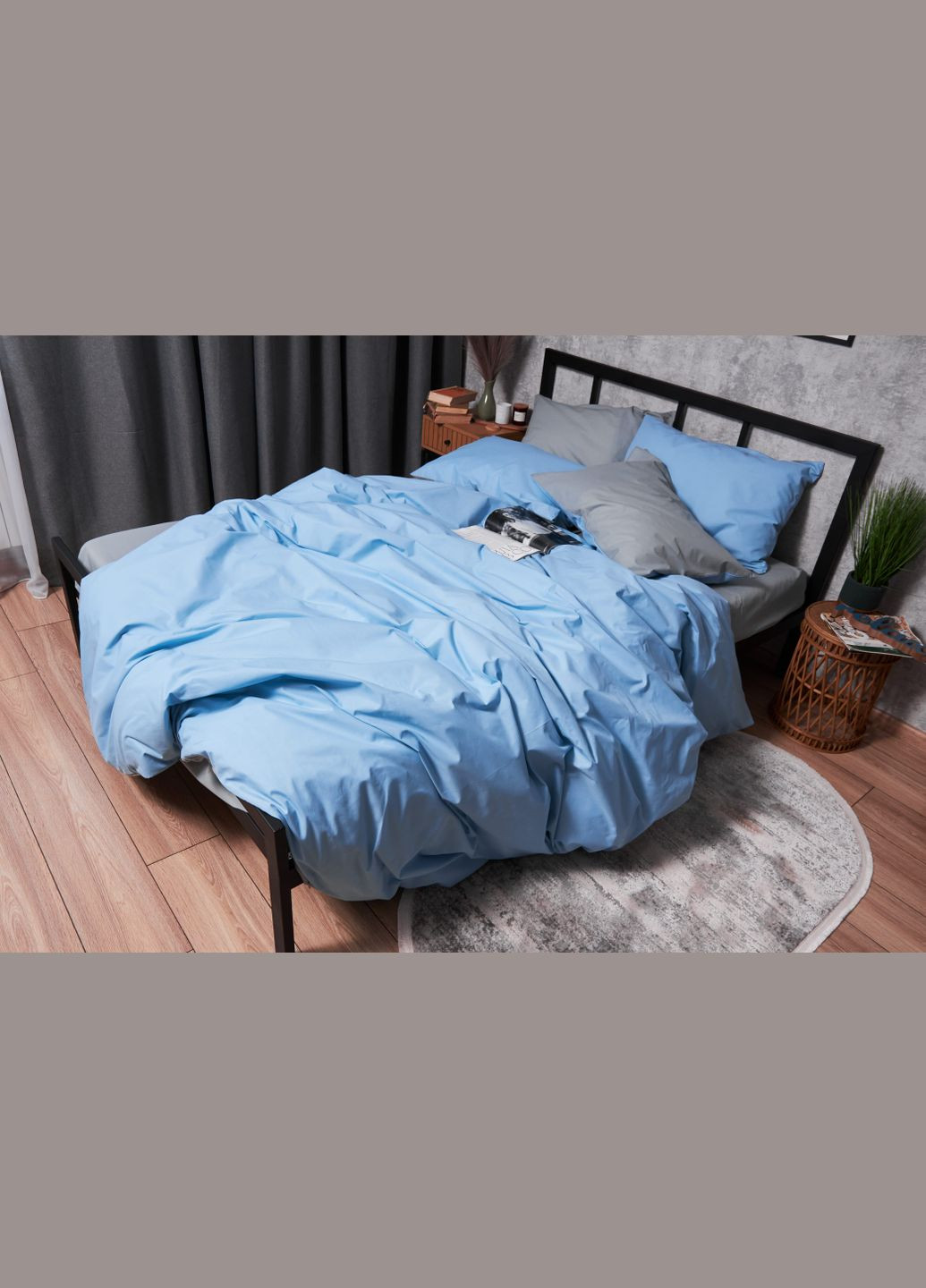 Комплект постільної білизни Бязь Gold Люкс King Size 220x240 наволочки 2х70х70 (MS-820003082) Moon&Star Nordic Gray (288043520)