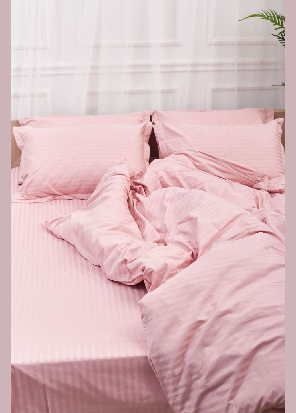 Комплект постельного белья Satin Stripe «Stripe Pink» Детский 110х140 наволочки 2х40х60 (MS-830000205) Moon&Star stripepink (293173057)