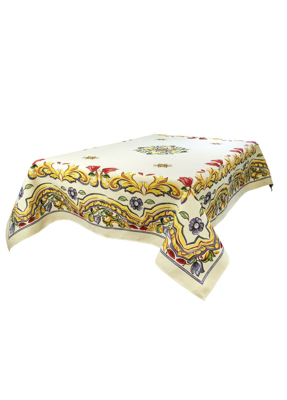 Скатертина гобеленова прямокутна ошатна, святкова скатертина з гобелену для прямокутного столу, святковий обрус на стіл 137х180 Maystat (305390422)