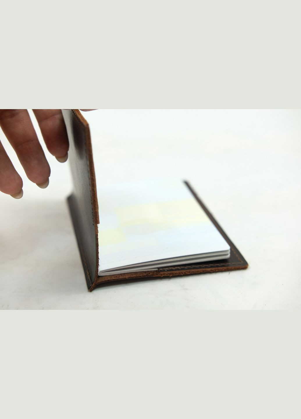 Шкіряна обкладинка для документів Модель №17, натуральна шкіра італійський Краст, колір Вишня Berty (299397116)