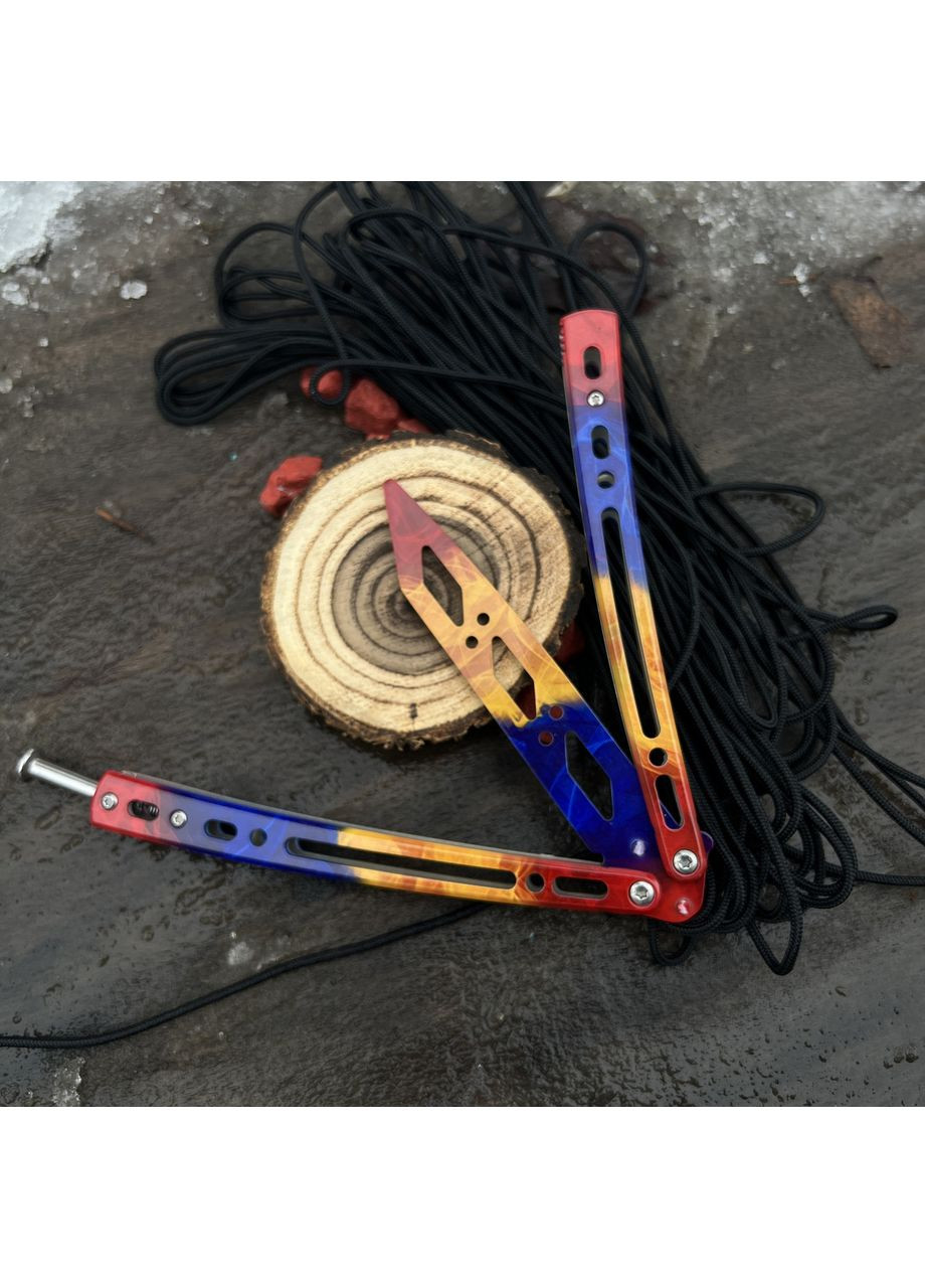 Ніж метелик Танто Colorful ( Тренувальний ) No Brand (362488858)