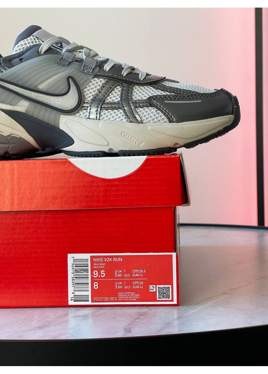 Кросівки жіночі і чоловічі Nike Runtekk v2k Summit White Metalic Silver | Найк Рантекк В2К сірі білі No Brand сірі демісезони (355339565)