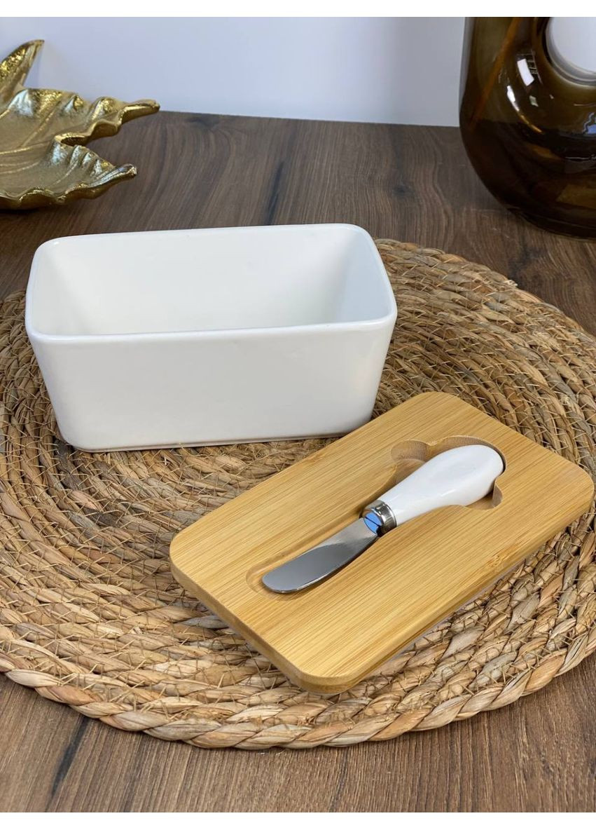 Масленка Белая №1 102-1199 8х10.5х17 см белая Olens (371872872)