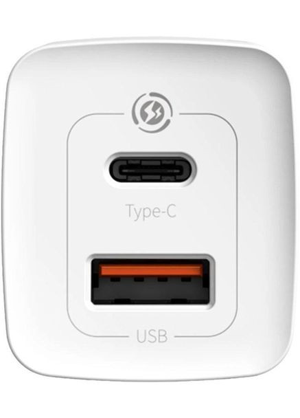 Мережевий зарядний пристрій GaN2 Lite Quick Charger C+U 65W EU (CCGAN2L-B02) Baseus (360414974)