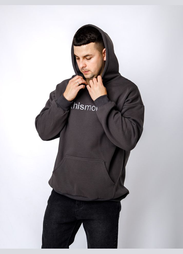 Мужской худи цвет графитовый ЦБ-00224120 LAGODOMEE (305696652)