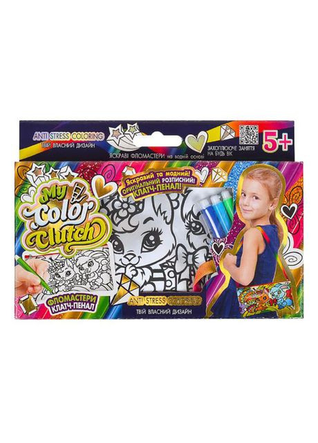 Набір для творчості My color сlutch із фломастерами зайчик і білочка (CCL-02-06) Danko Toys (364113505)