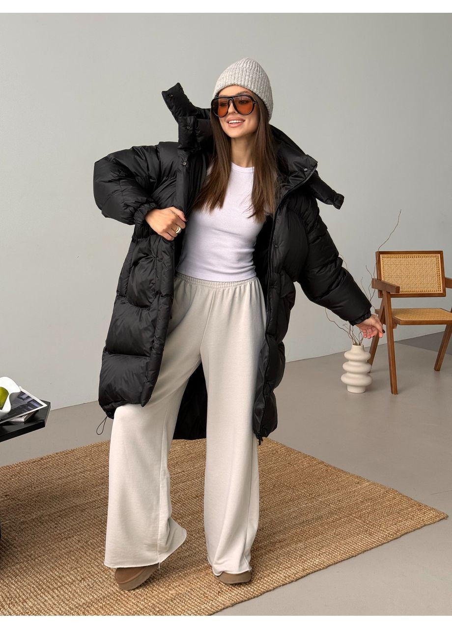 Чорний зимній Пуховик No Brand