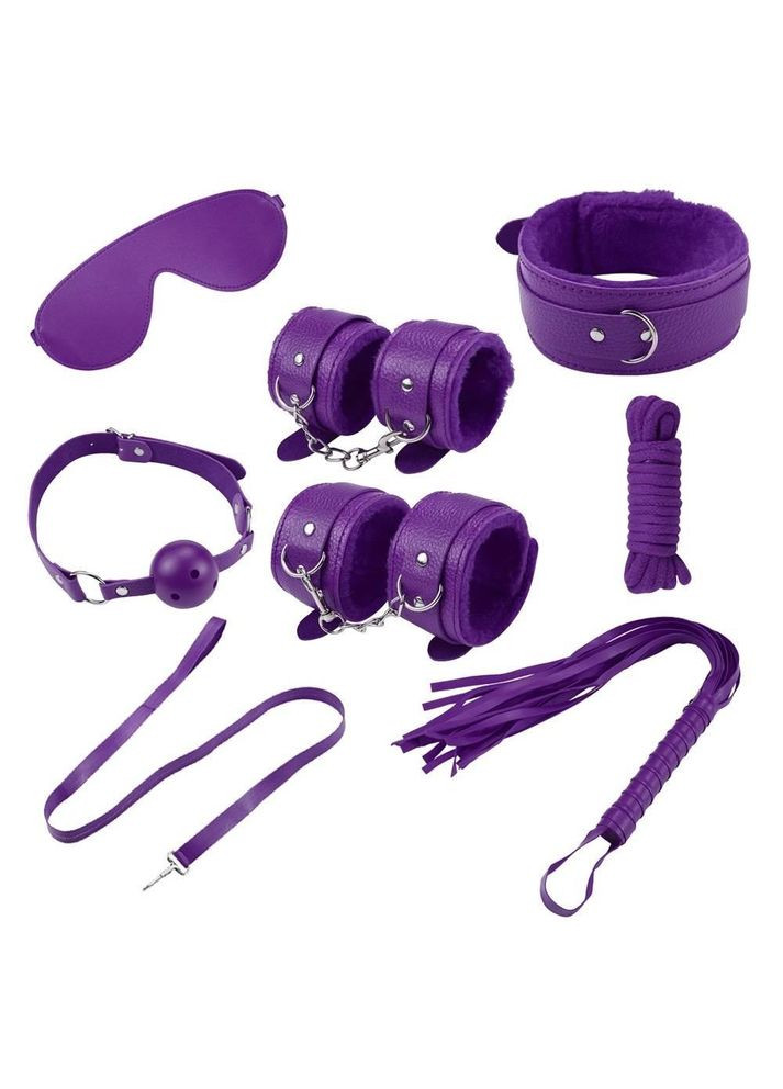 Набір бдсм для секс гри Tease-N-Please BDSM 8 предметів садо-мазо комплект наручники нашийник кляп, нагрудник, наручники . Чо No Brand (303893267)