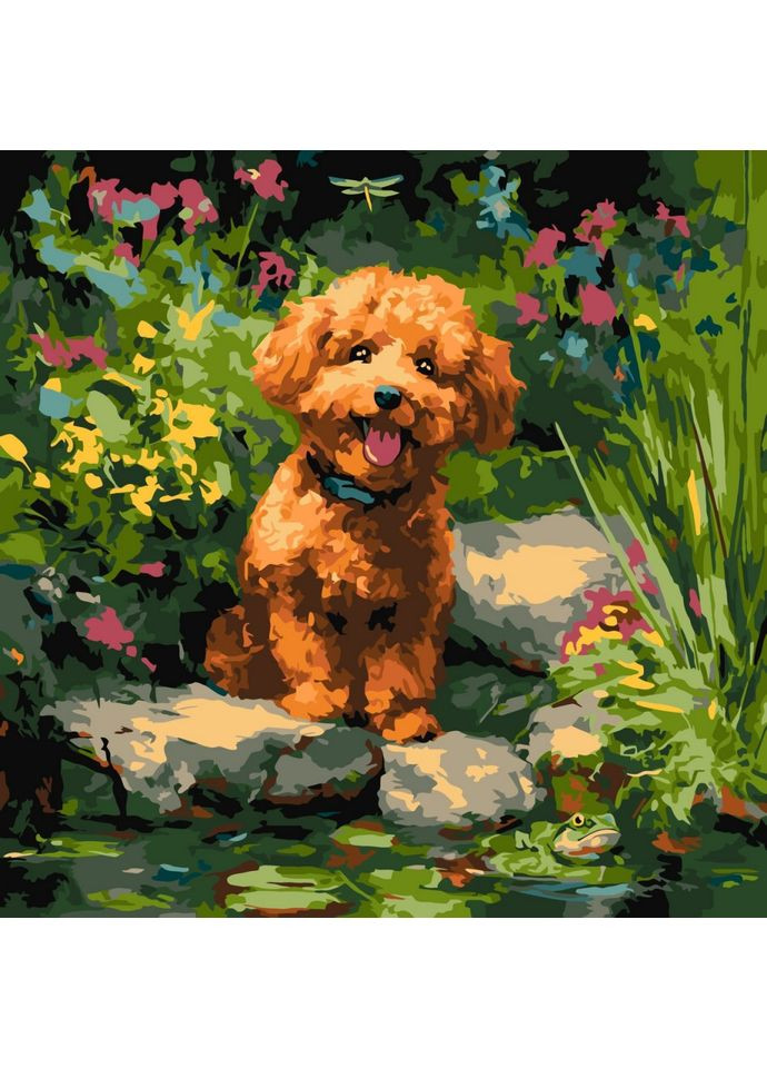 Картина по номерам "Пудель на пруду" ©art_selena_ua KHO6799, 40х40 см IDEYKA (366421399)