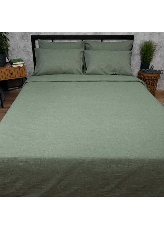Комплект постельного белья Вареный Хлопок King Size 220x240 наволочки 2х50х70 (MS-820015716) Moon&Star Green Haven (400237839)