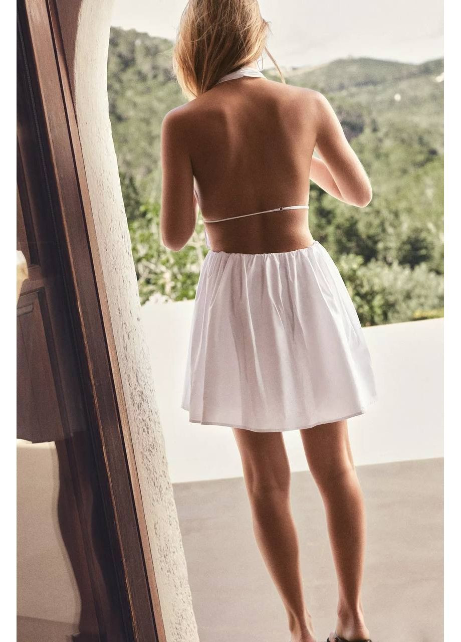 Белое платье-комбинезон Zara