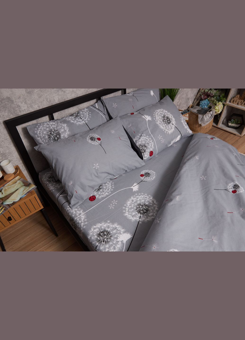 Комплект постельного белья Бязь Gold Люкс «» семейный 160х220х2 наволочки 4х50х70 (MS-820005458) Moon&Star Ladybug (296909783)