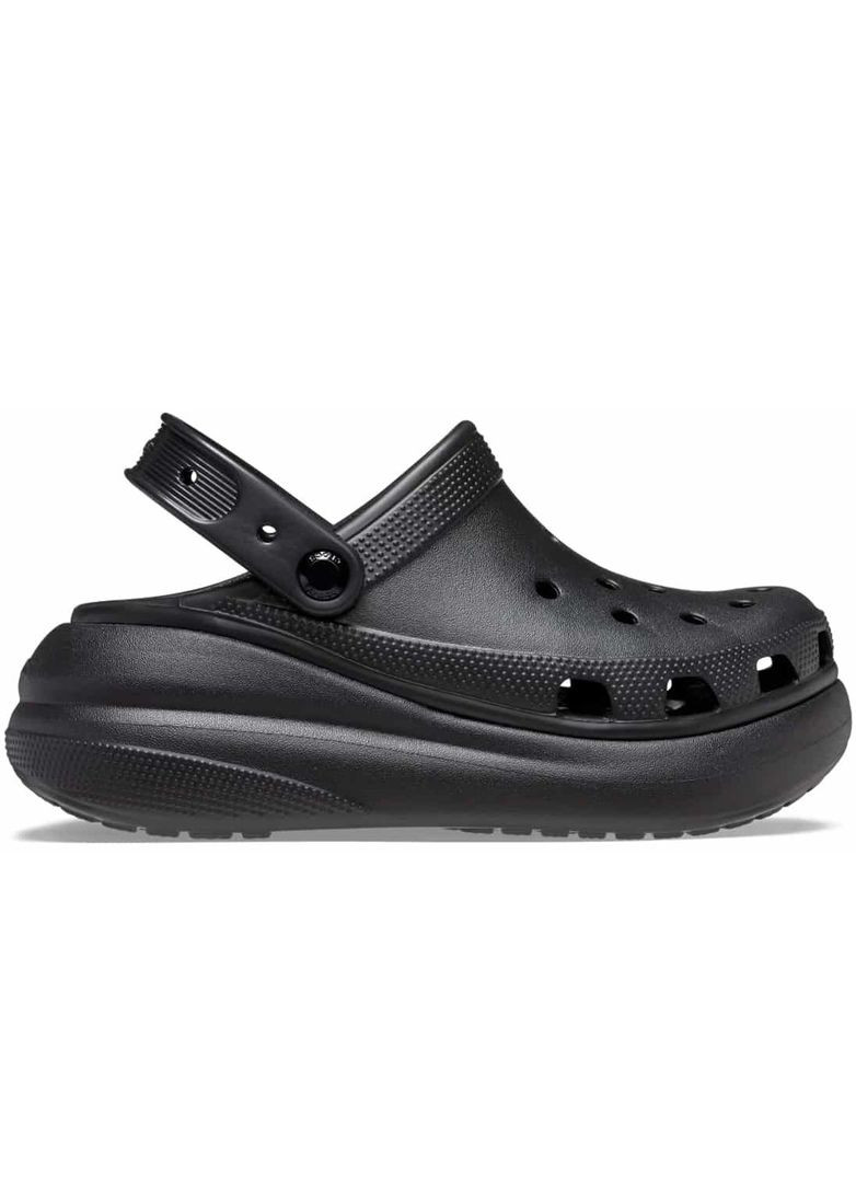 Черные женские кроксы classic crush clog black 207521 Crocs
