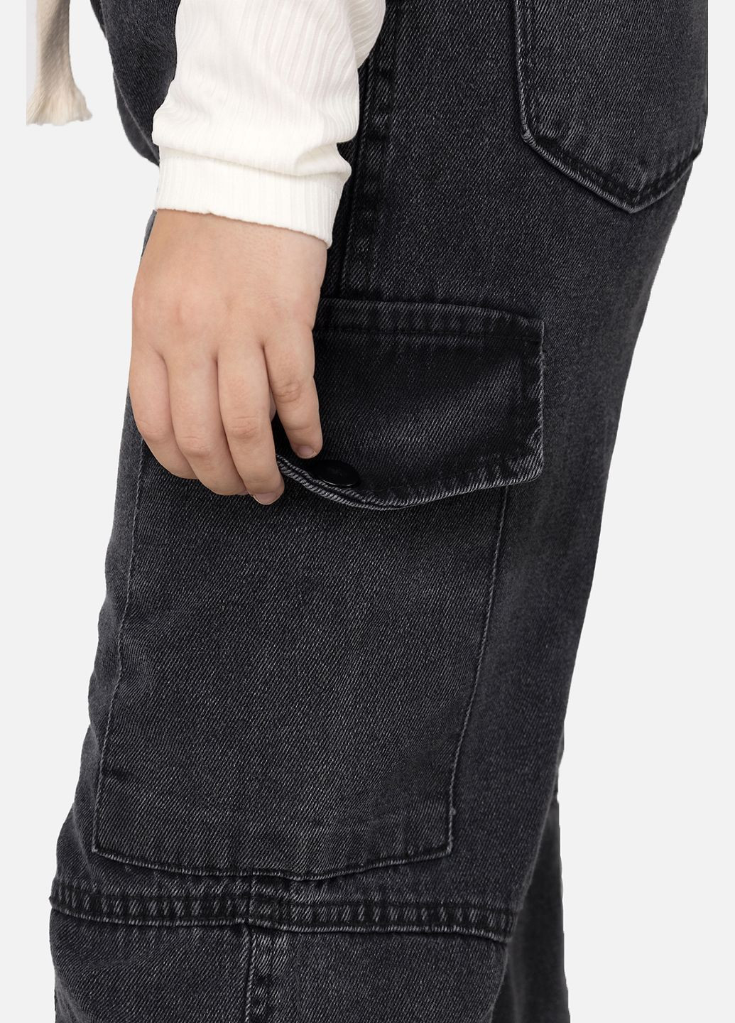 Джинси для дівчинки - wide leg колір сірий ЦБ-00255050 Flamingo (299153779)