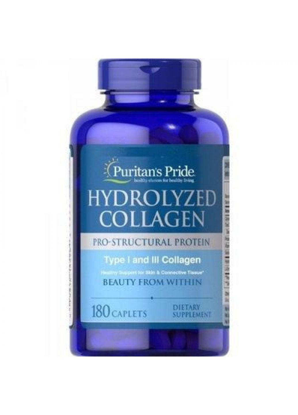 Колаген Puritan's Pride Hydrolyzed Collagen 1000 mg, 180 каплет Puritans Pride (290011360)