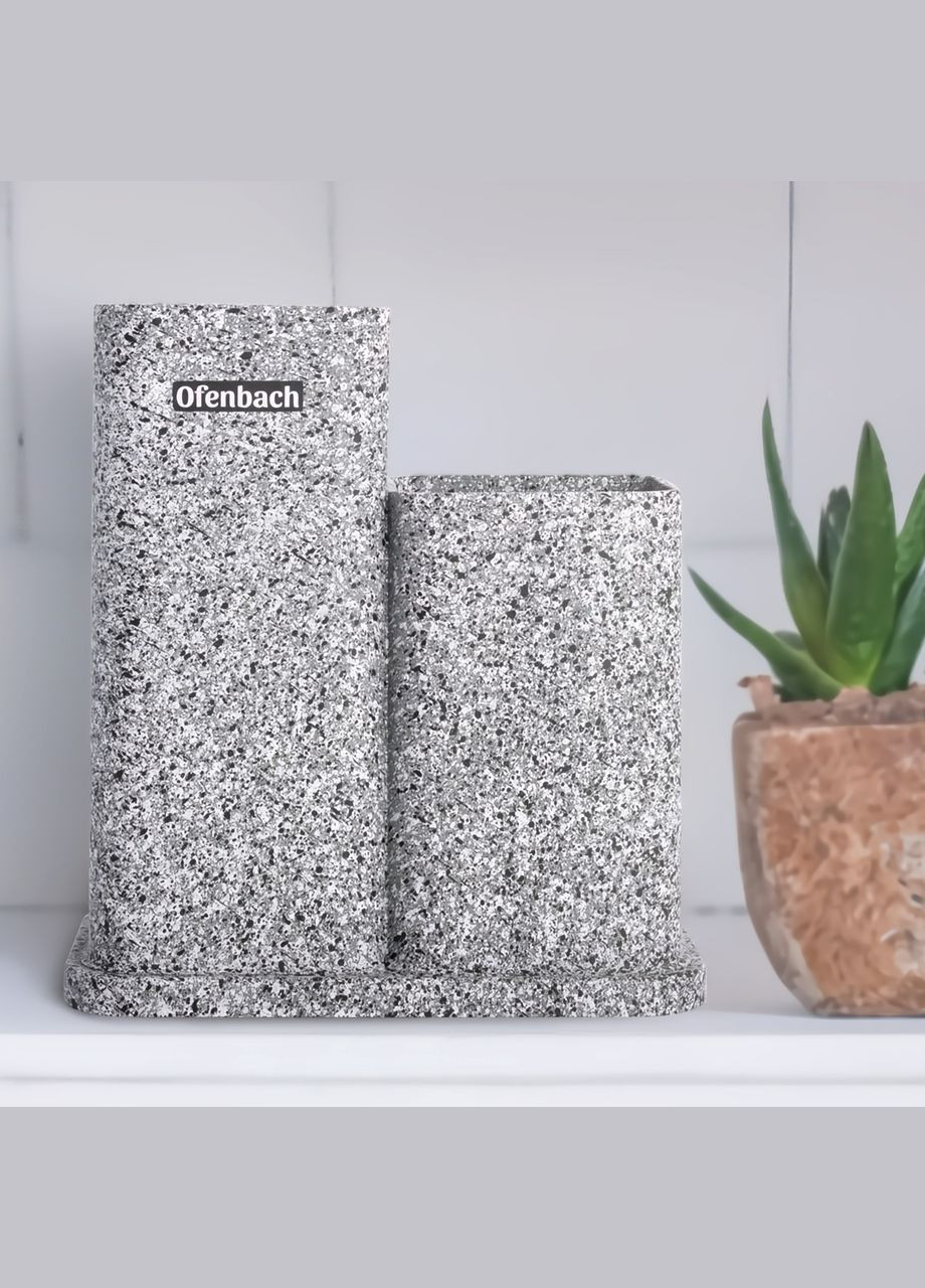 Двойная квадратная подставка для кухонных ножей и кухонных принадлежностей Ofenbach (303211992)