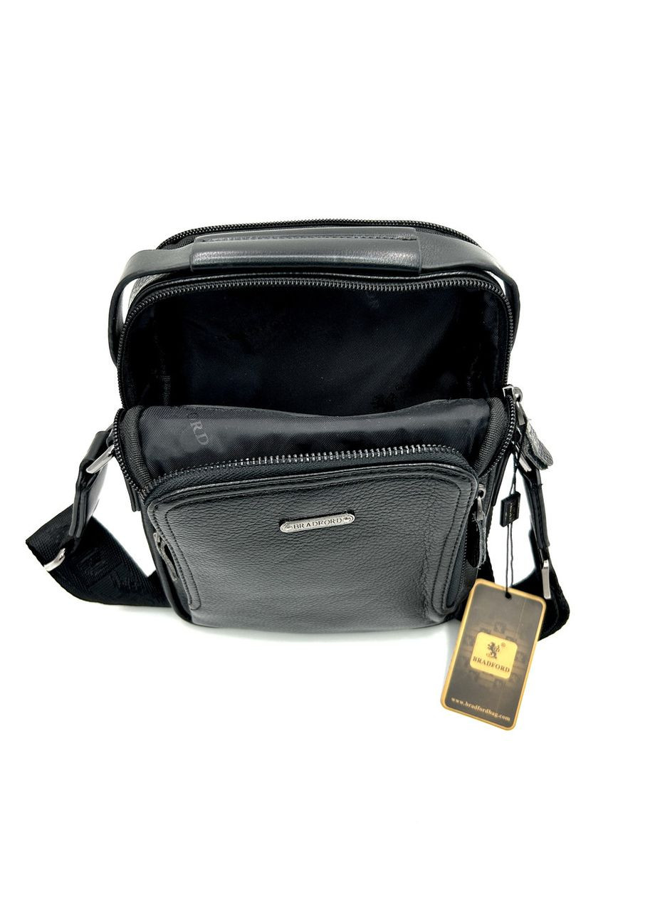 Чоловіча сумка з еко-шкіри Bradford 8922-2 чорна 25 х 21.5 х 4.5 No Brand (371682494)