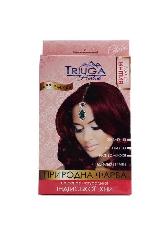 Природна фарба для волосся на основі хни Вишня 25 г Triuga Herbal (340110370)