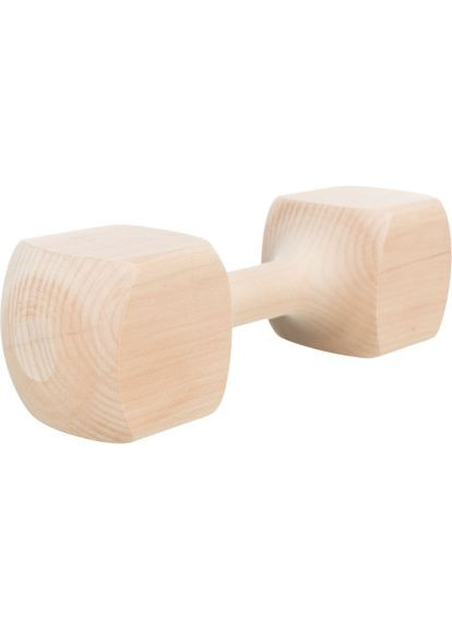 Іграшка для собак гантель дерев'яна гранована, 25 см, 650 г Trixie (336766776)