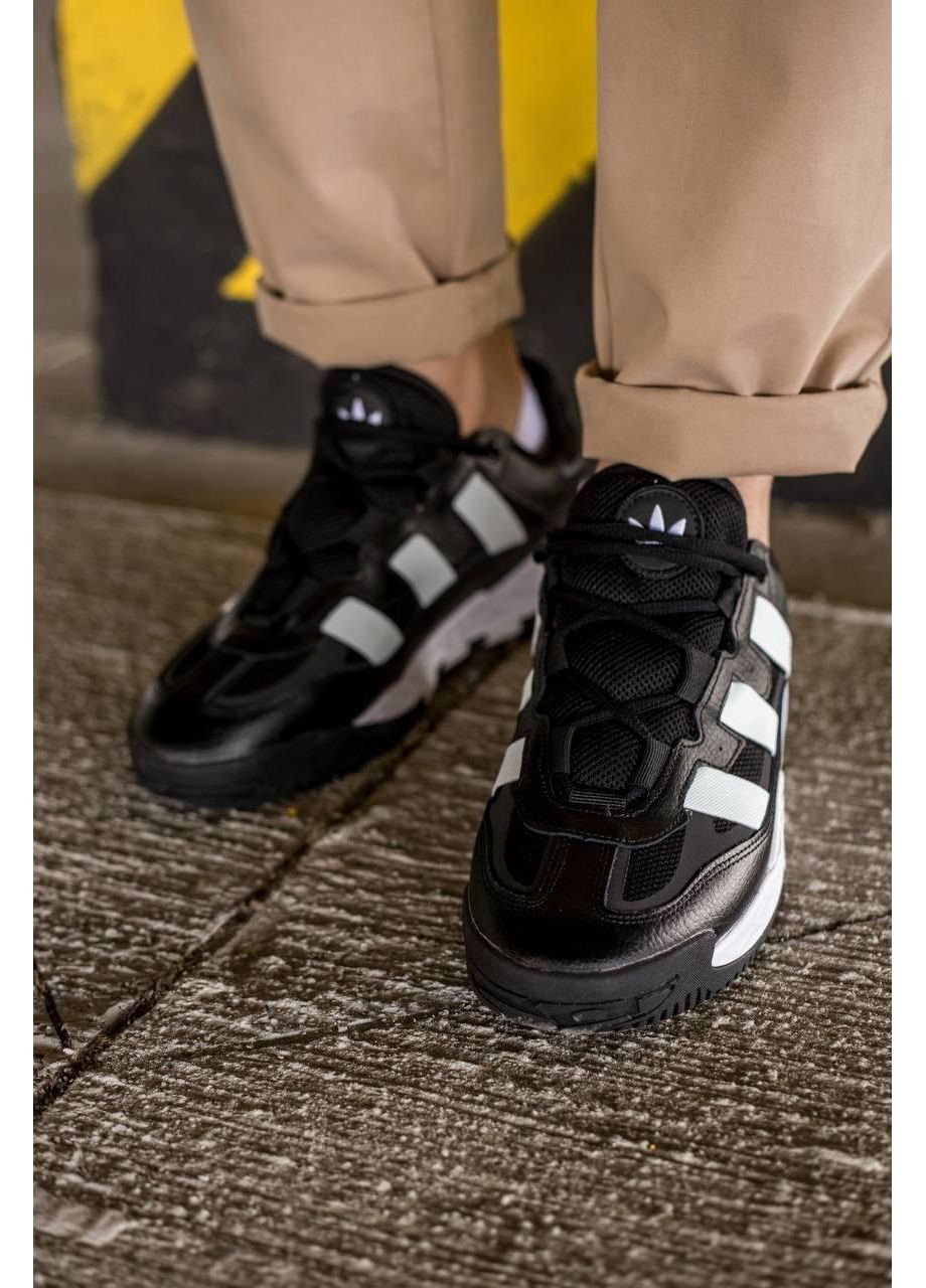 Чорні Осінні кросівки чоловічі adidas niteball black white 3.0 адідас найтбол No Brand