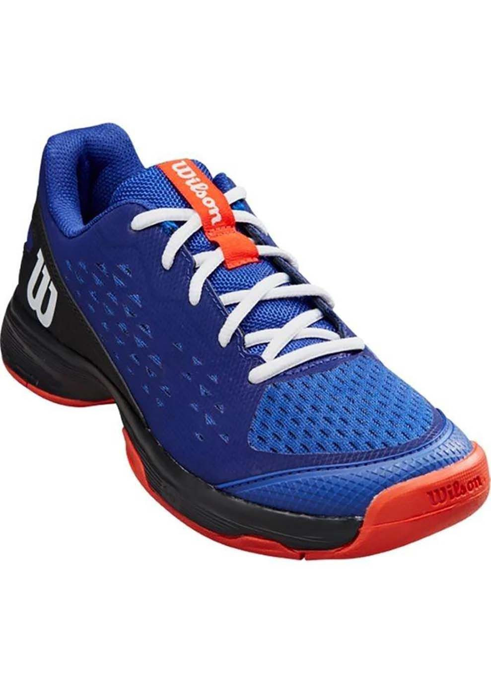 Цветные демисезонные детские кроссовки rush pro jr l синий оранжевый Wilson