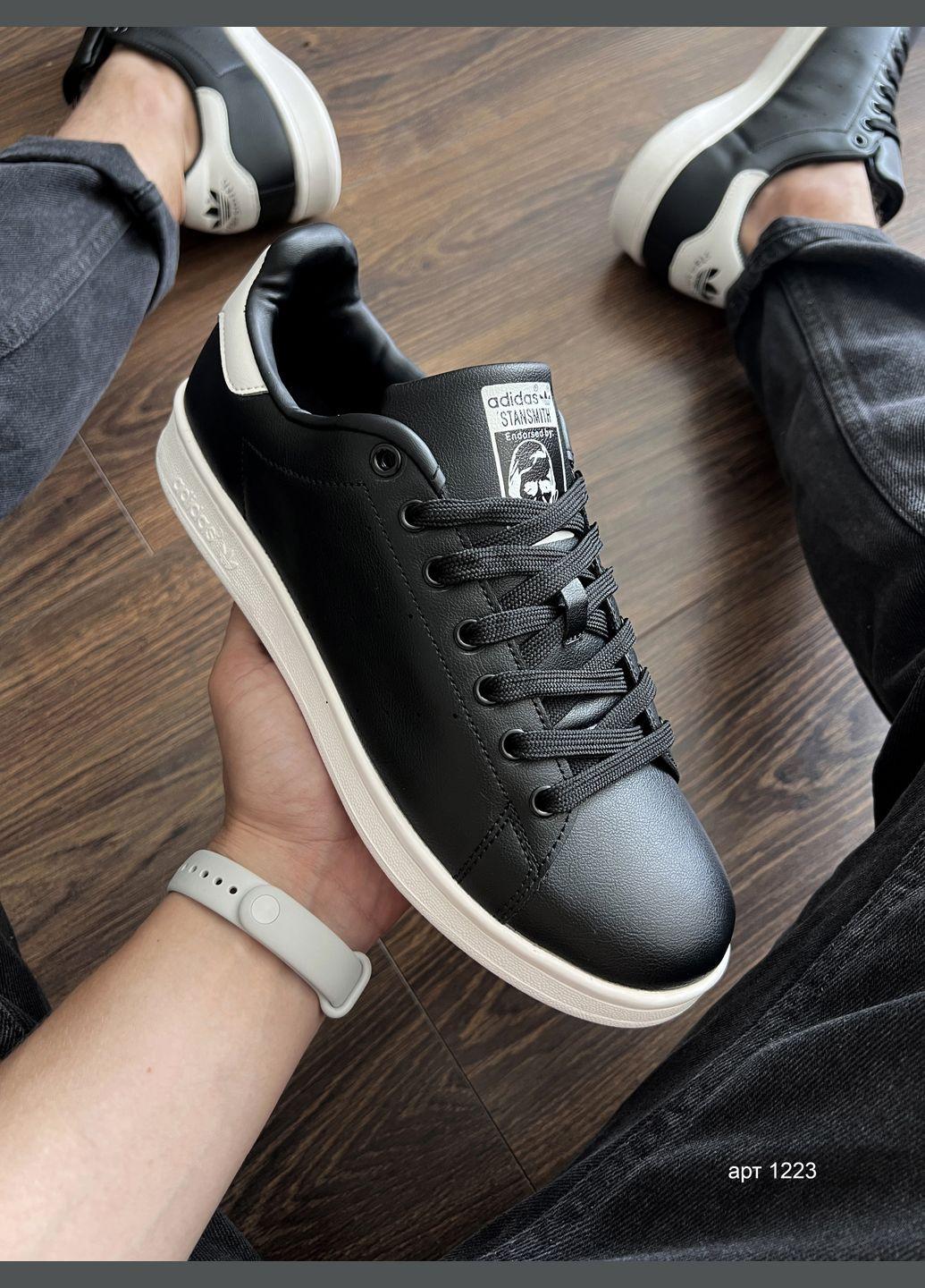 Чорні кеди чоловічі adidas Stan Smith
