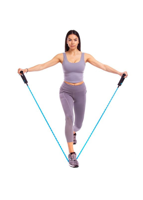 Эспандер трубчатый с ручками плетеный (4 TPR жгута, d-6х4мм, l-180см, ) (FI-6349) Zelart (354702891)