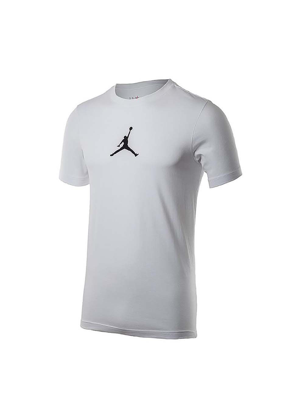 Біла чоловіча футболка mjumpman df ss crew білий Jordan