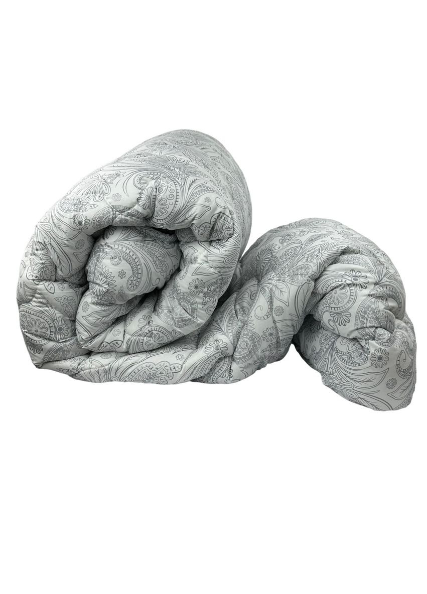 Одеяло полуторное закрытое Узор 20377 150х210 см серебристое Arda (364760207)