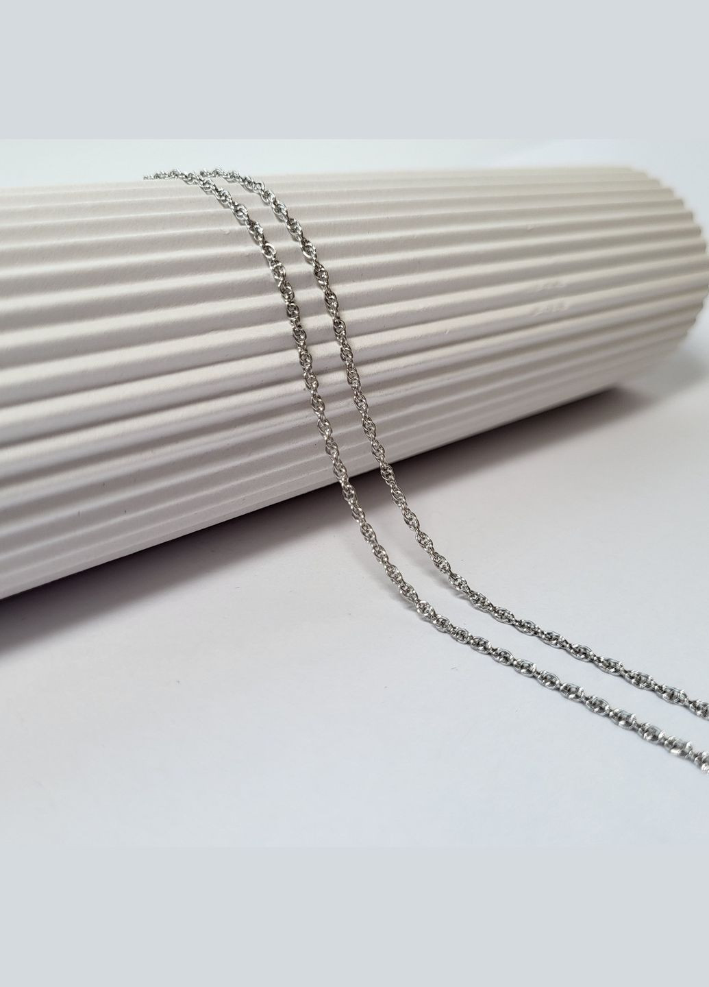 Серебряная Цепочка цепь Жгут см серебро 925 пробы Родированное 2.30г 803р2/40 No Brand (306854430)