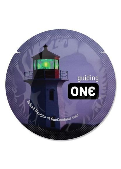 Презерватив Glowing Pleasures, 1 шт, светящийся в темноте, со смазкой One (369950662)