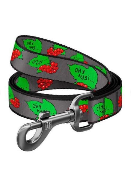 Поводок для собак нейлоновый Nylon рисунок "Калина", S, Ш 15 мм, Дл 122 см WAUDOG (332879663)