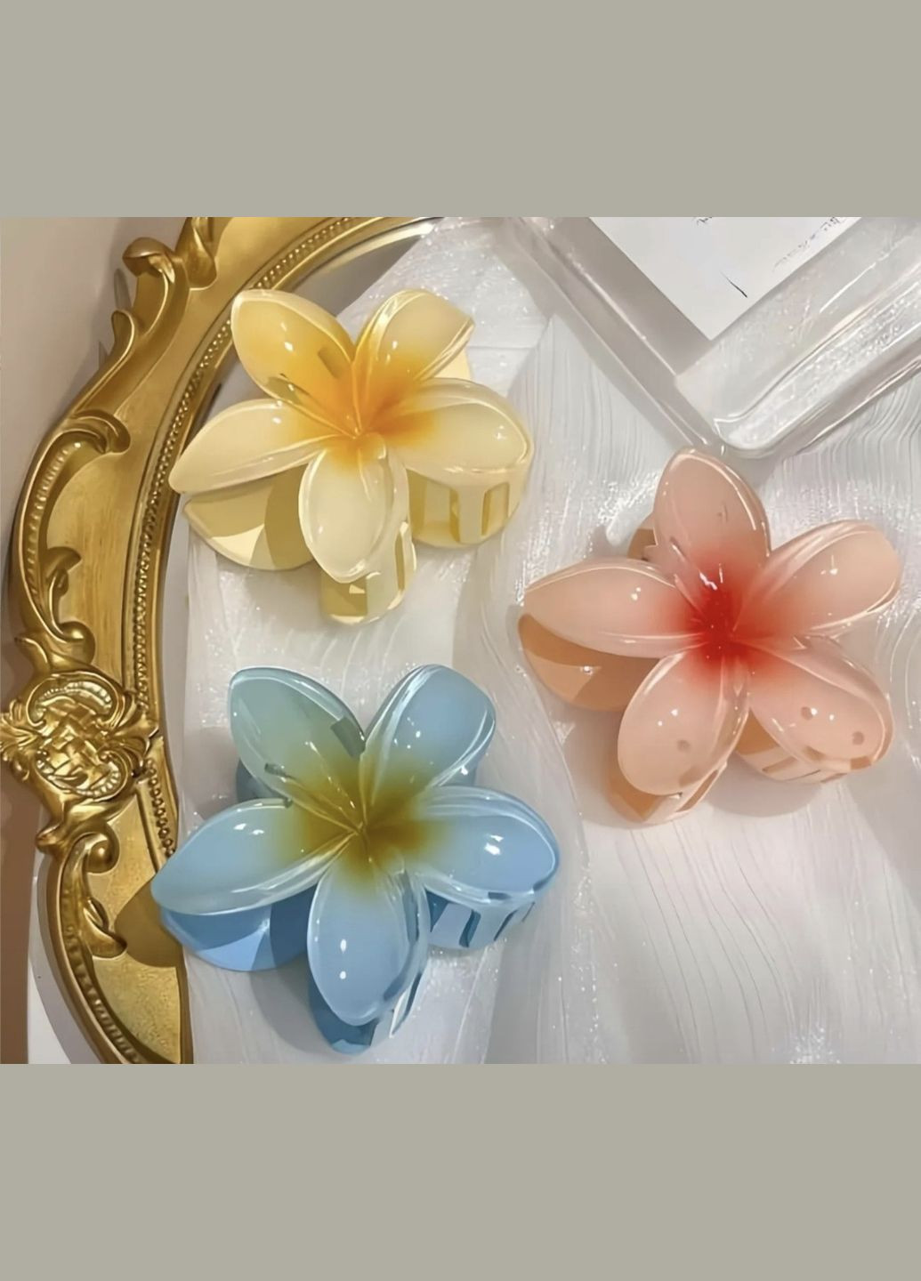 Заколка-крабік квітка 6 см China (354821393)