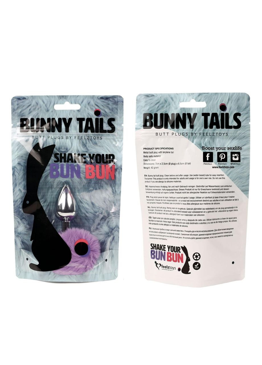 Анальна пробка - Bunny Tails Butt Plug Purple SO5062 FeelzToys (303905922)