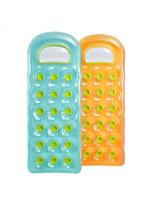 Пляжний надувний матрац із підголівником 59895, 188 х 71 см, жовтий Intex (299669973)