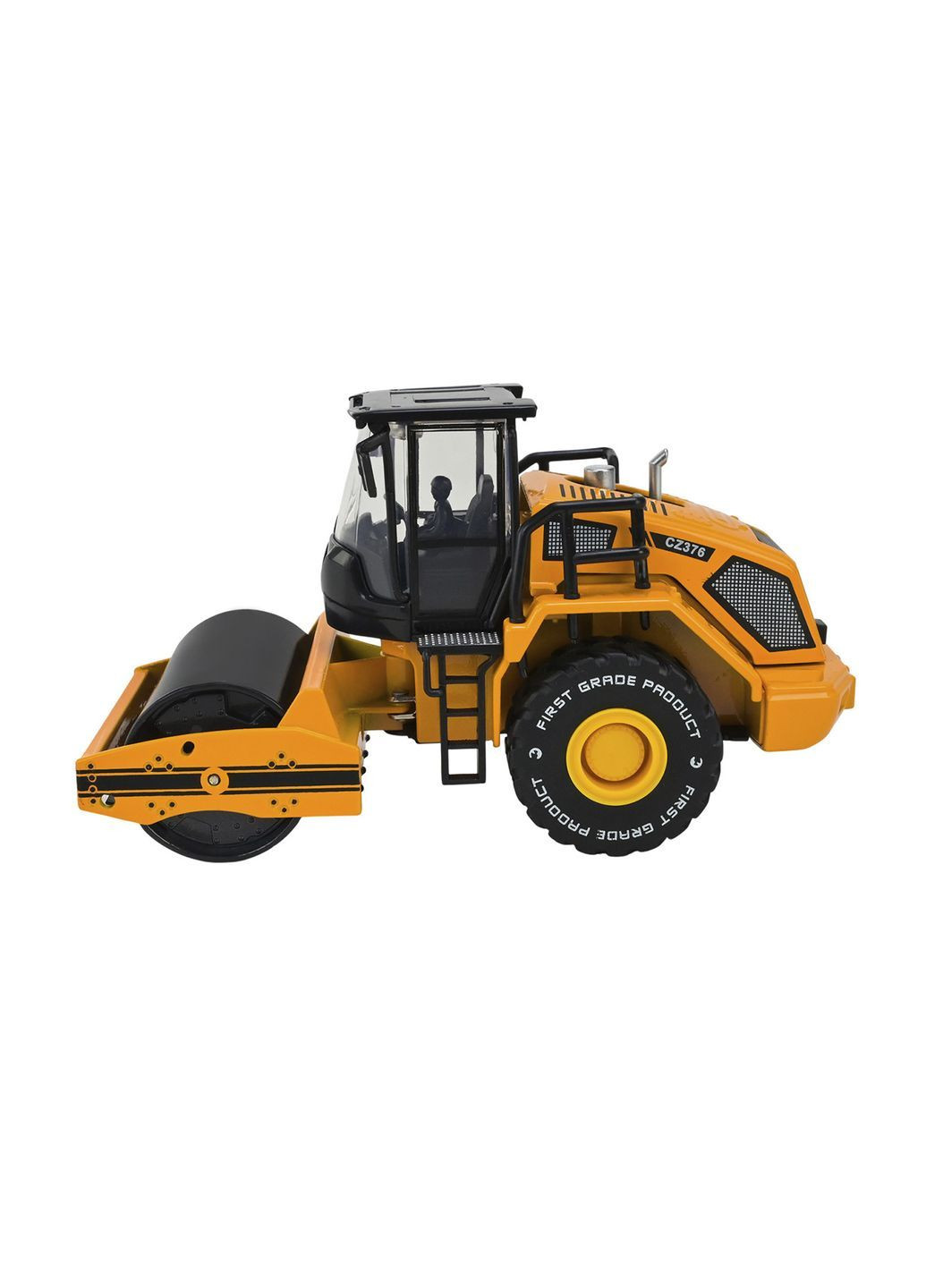 Строительная техника металлическая – Однобарабанный каток в масштабе 1:50 цвет разноцветный ЦБ-00289175 АВТОПРОМ (370499641)