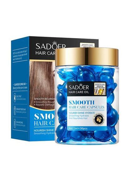 Капсулы для разглаживания волос SADOER с аргановым и оливковым маслами, 30шт*1 мл Plus-plus (352745377)