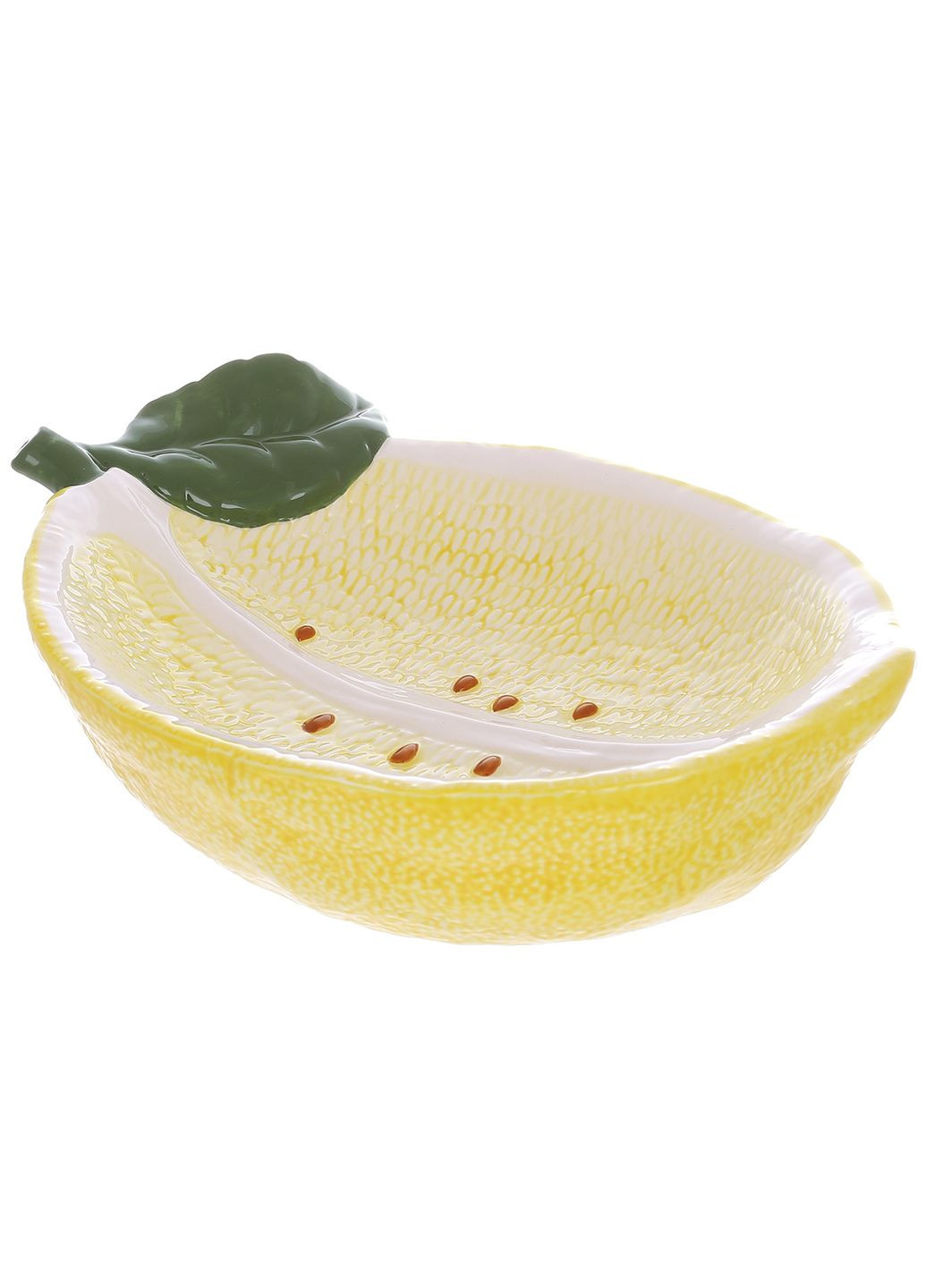Фруктовница керамическая Lemon, 21*13см, цвет-желтый BonaDi (292309898)