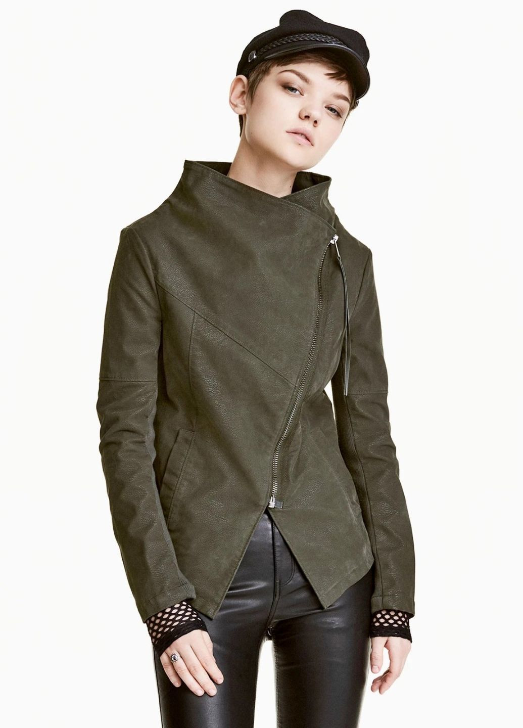 Оливковая (хаки) демисезонная куртка H&M