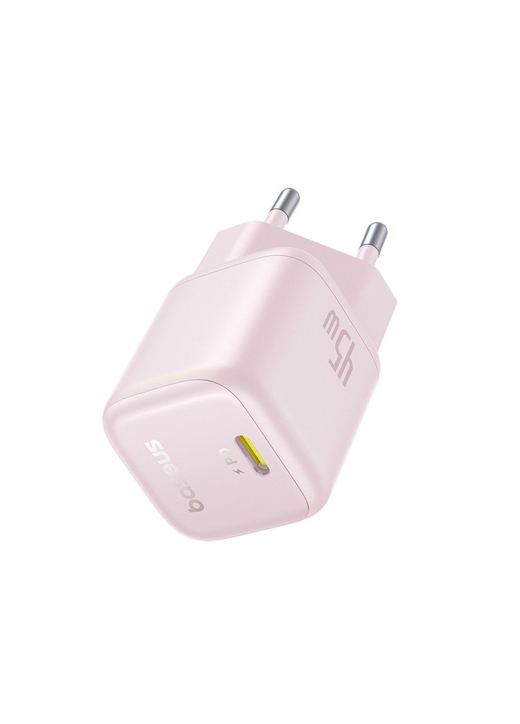 Мережевий зарядний пристрій PicoGo GaN Fast Charger 1C 45W EU Baby Pink Baseus (371644485)