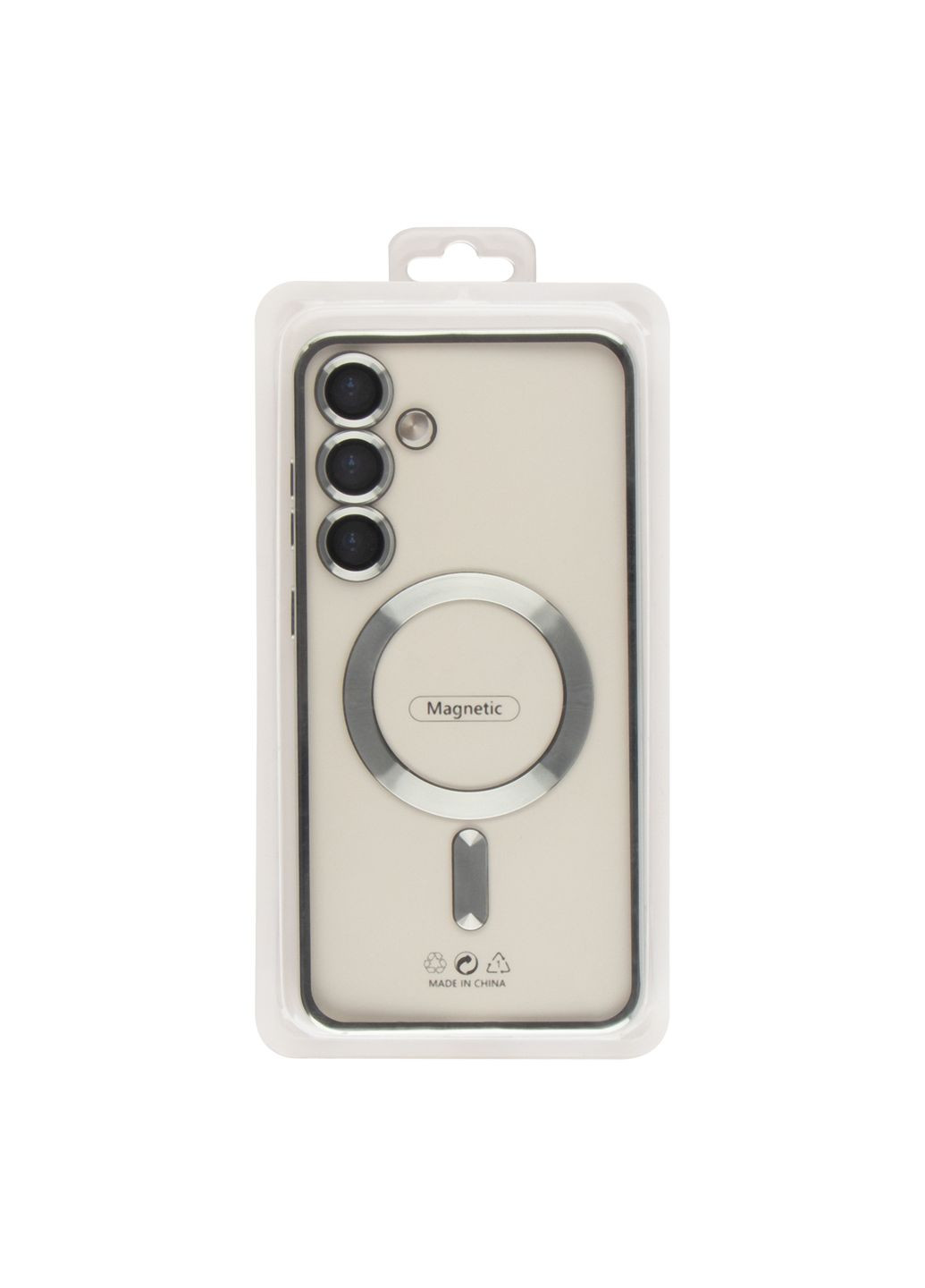 Чехол TPU Metallic Full Camera with Magsafe для Samsung Galaxy S24+ 5G (S926) Цвет Silver No Brand (336150001)