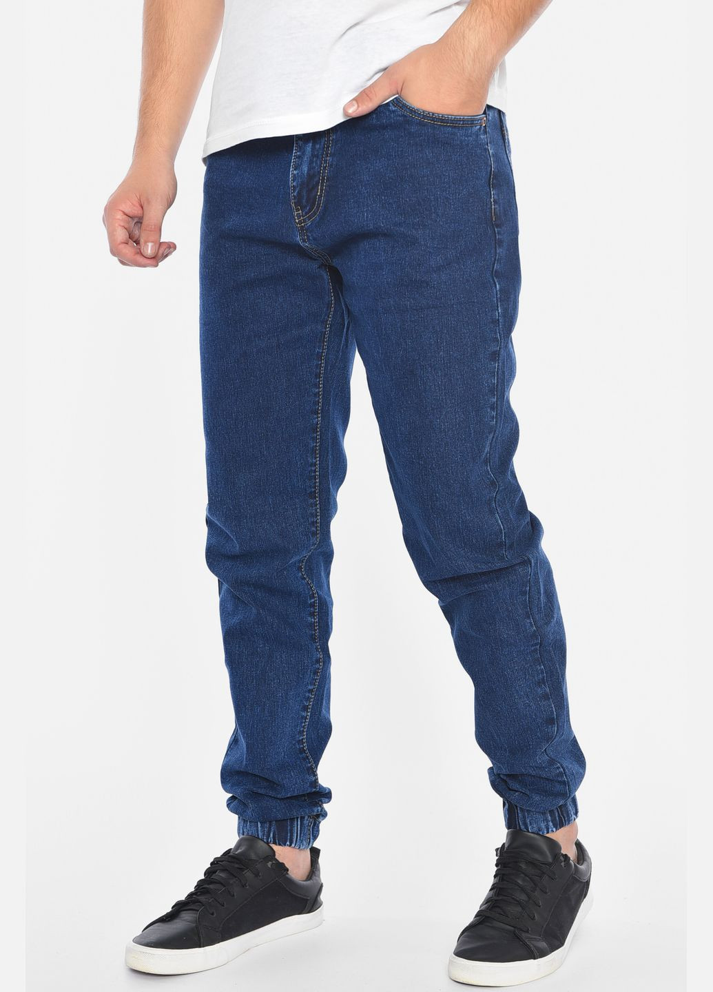 Синие демисезонные зауженные джинсы мужские синего цвета Let's Shop