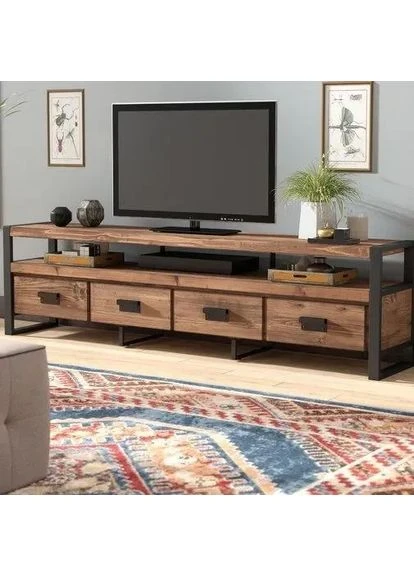 Тумба TV LOFT очень длинная с 4 ящиками и 2 открытыми нишами (NS-2130) No Brand (396504630)