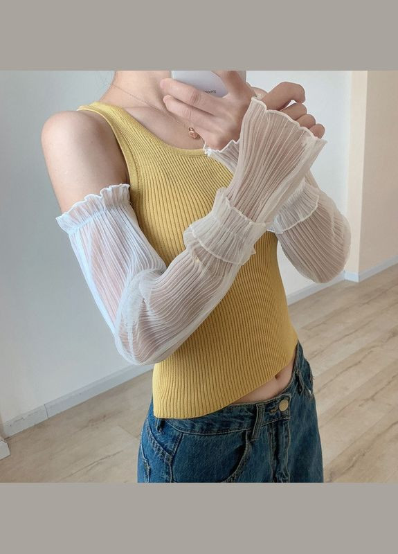 Плиссированные нарукавники митенки Honey Fashion Accessories One size (7-48) No Brand (313285968)