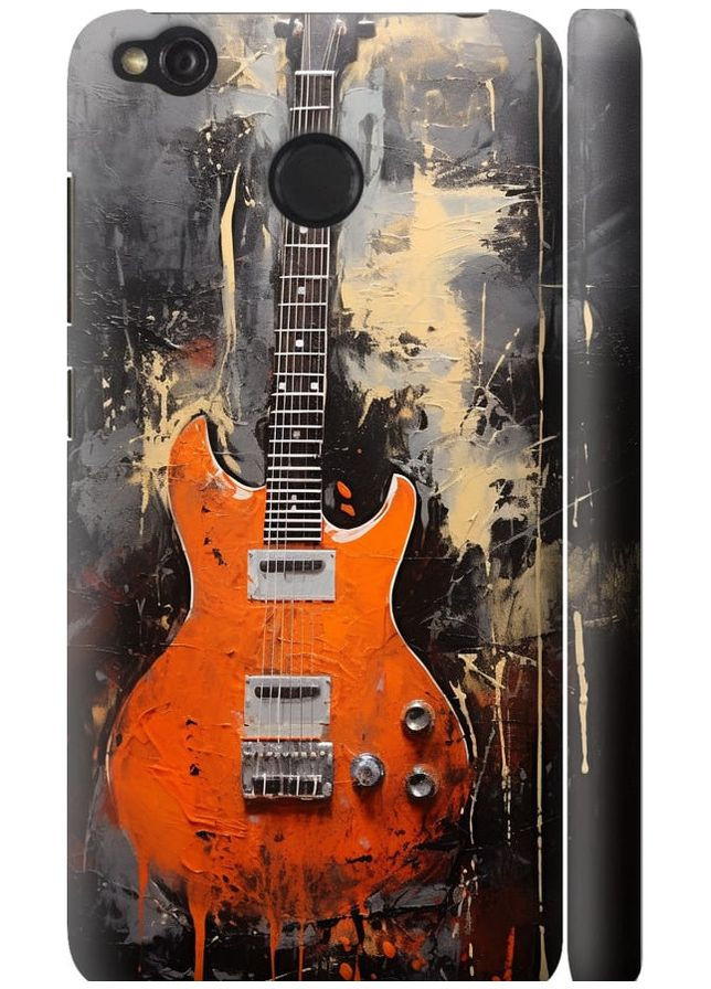 3D пластиковий матовий чохол 'Чохол Помаранчева гітара' для Endorphone Xiaomi Redmi 4X (278771727)