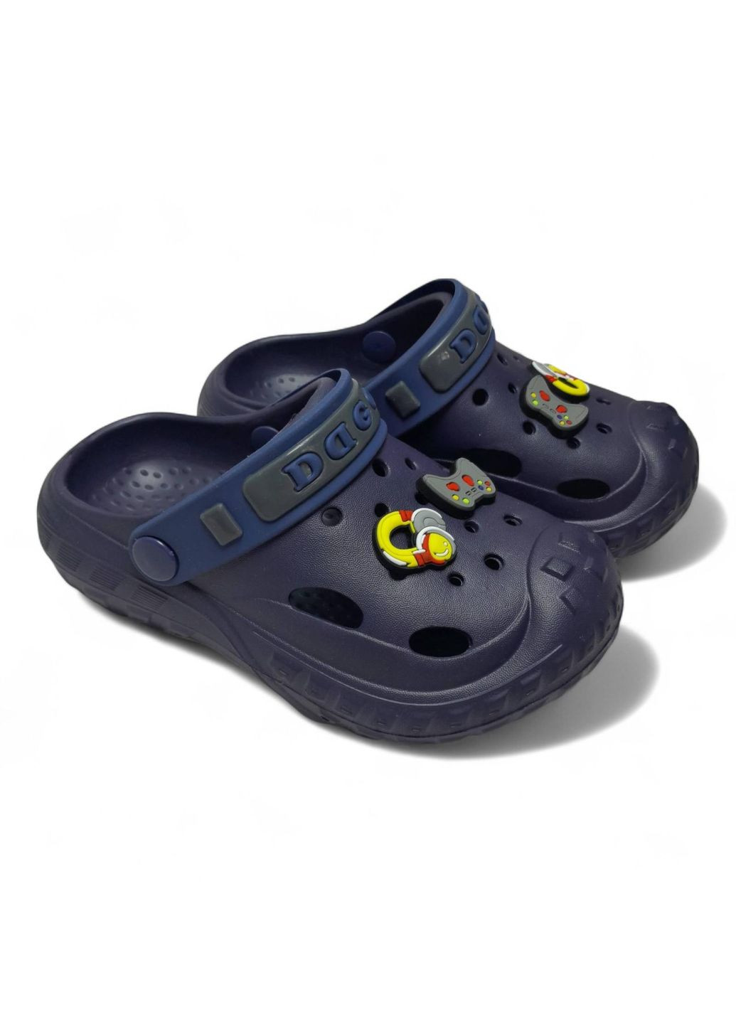 Крокси детские серые с джибитсами размер (17 см) Dago (363319701)