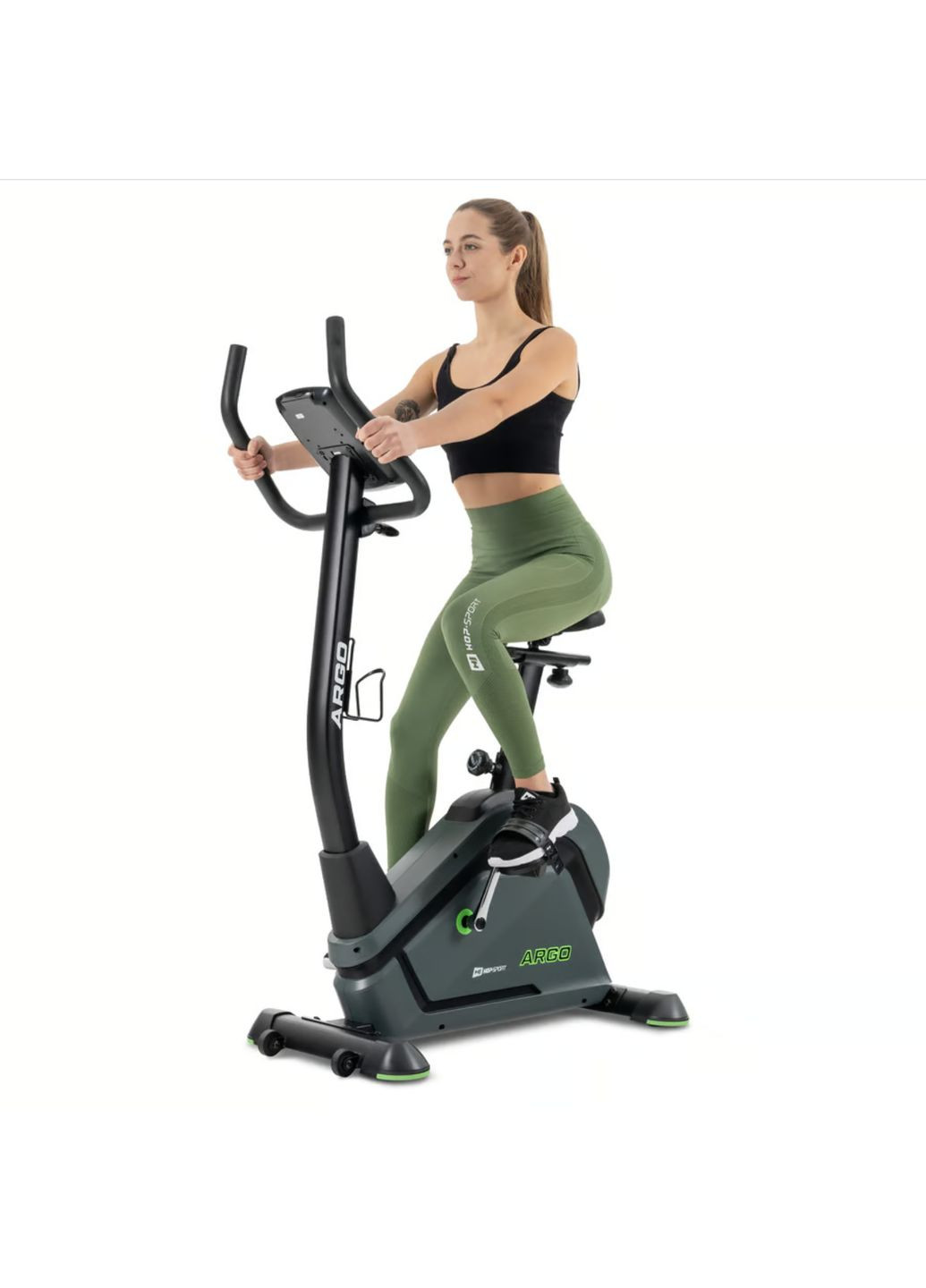 Велотренажер HS-120H Argo чорно-зелений Hop-Sport (361952184)